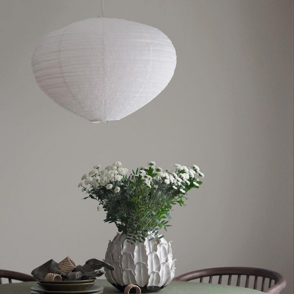 PR Home Verona viseća svjetiljka, bijela, Ø 55 cm, tkanina, E27 LED, prigušiva, Bijela, Dnevni boravak/blagovaonica, Tkanina / tekstil
