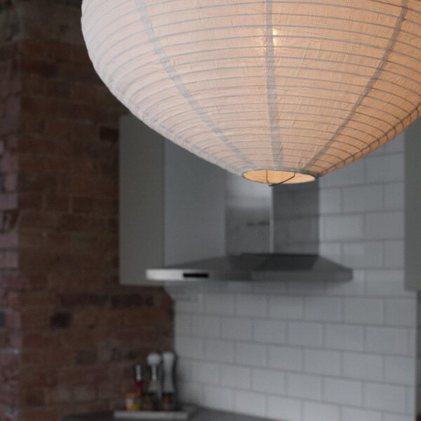 PR Home Verona viseća svjetiljka, bijela, Ø 55 cm, tkanina, E27 LED, prigušiva, Bijela, Dnevni boravak/blagovaonica, Tkanina / tekstil