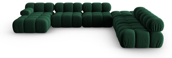 Zelena baršunasti sofa 379 cm Bellis – Micadoni Home