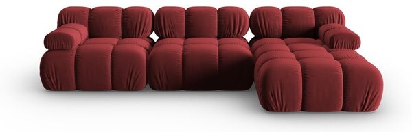 Crvena baršunasti sofa 285 cm Bellis – Micadoni Home