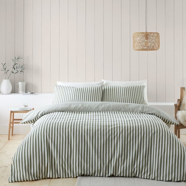 Zelena flanelska posteljina za krevet za jednu osobu 135x200 cm – Catherine Lansfield