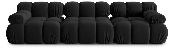 Crna baršunasti sofa 282 cm Bellis – Micadoni Home
