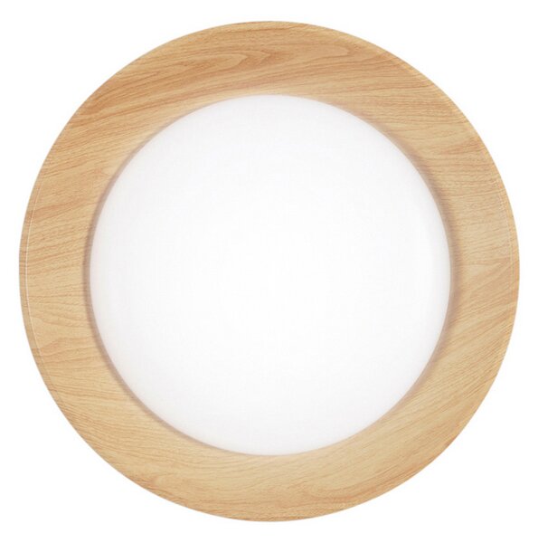 Luce Ambiente Design Arka LED stropna svjetiljka, Ø 40 cm, bijela/drveni izgled, metal, CCT, Bijela, Dnevni boravak/blagovaonica, Metal