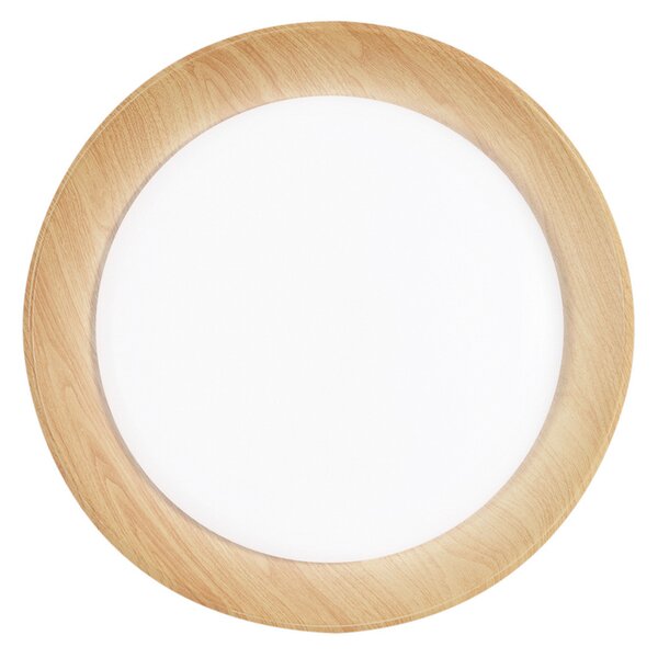 Luce Ambiente Design Arka LED stropna svjetiljka, Ø 50 cm, bijela/drveni izgled, metal, CCT, Bijela, Dnevni boravak/blagovaonica, Metal