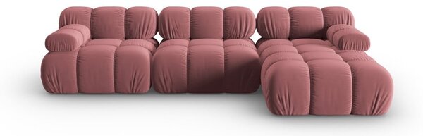 Ružičasta baršunasti sofa 285 cm Bellis – Micadoni Home
