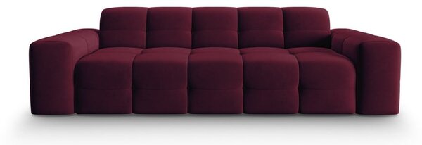 Bordo baršunasta sofa 222 cm Kendal - Micadoni Home