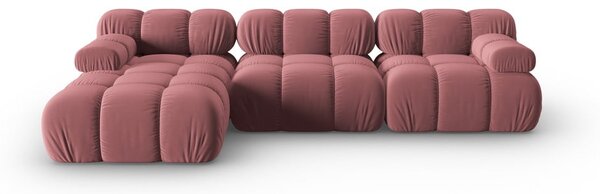Ružičasta baršunasti sofa 285 cm Bellis – Micadoni Home