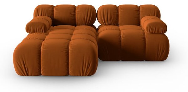 Narančasta baršunasti sofa 191 cm Bellis – Micadoni Home