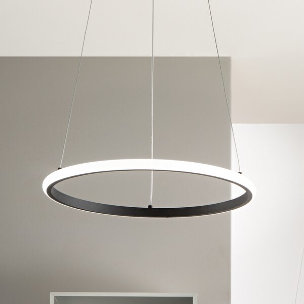 Luce Ambiente Design Axis LED viseća svjetiljka, Ø 60 cm, crna, metalna, CCT, Crno, Dnevni boravak/blagovaonica, Metal
