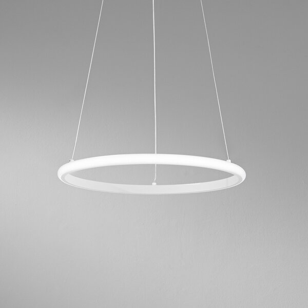 Luce Ambiente Design Axis LED viseća svjetiljka, Ø 40 cm, bijela, metalna, CCT, Bijela, Dnevni boravak/blagovaonica, Metal