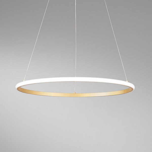 Luce Ambiente Design Axis LED viseća svjetiljka, Ø 60 cm, zlatna boja, metal, CCT, Zlato / mjed, Dnevni boravak/blagovaonica, Metal