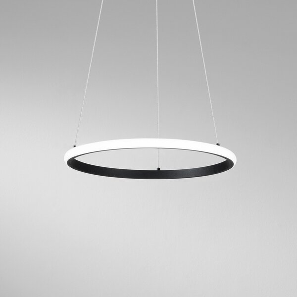 Luce Ambiente Design Axis LED viseća svjetiljka, Ø 40 cm, crna, metalna, CCT, Crno, Dnevni boravak/blagovaonica, Metal