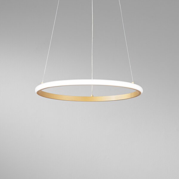 Luce Ambiente Design Axis LED viseća svjetiljka, Ø 40 cm, zlatna boja, metal, CCT, Zlato / mjed, Dnevni boravak/blagovaonica, Metal