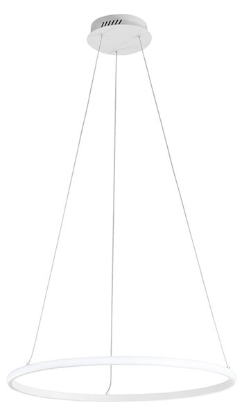 Luce Ambiente Design Axis LED viseća svjetiljka, Ø 60 cm, bijela, metalna, CCT, Bijela, Dnevni boravak/blagovaonica, Metal