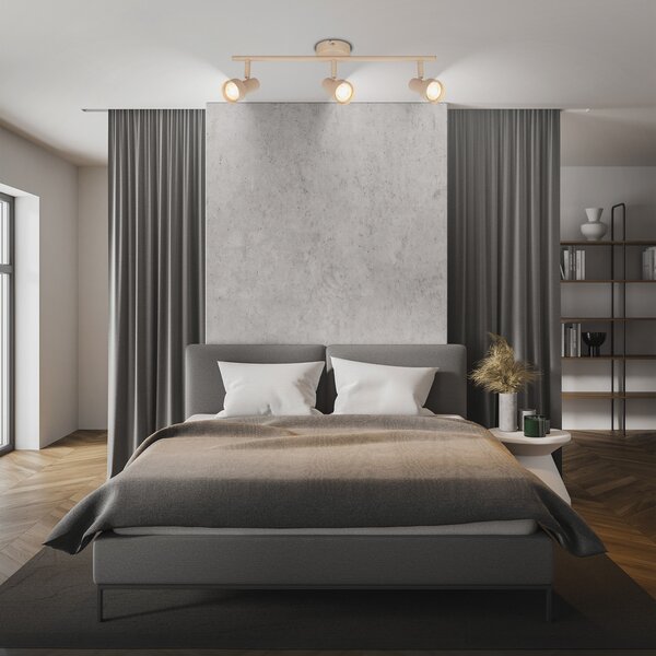 Briloner Stropni reflektor Tapp, bež, duljina 48 cm, 3 žarulje, metal GU10, prigušiva, Bež, Dnevni boravak/blagovaonica, Metal, Strop polukružni s prostorom