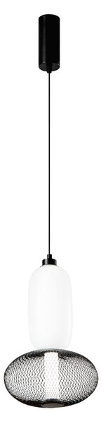 Luce Ambiente Design INKAS LED viseća svjetiljka, visina 41 cm, crna, staklo/metal, CCT, Crno, Dnevni boravak/blagovaonica, Staklo