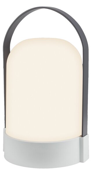 Briloner LED punjiva stolna lampa ASA BIG, svijetlosiva/antracit, 24 cm, IP44, prigušiva, Sivo, Dnevni boravak/blagovaonica, Metal