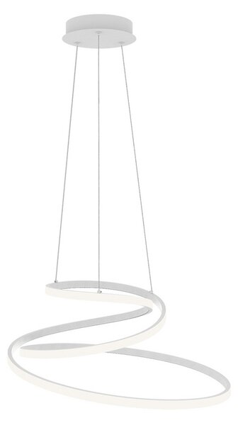 Luce Ambiente Design LED viseća lampa COASTER, bijela, Ø 60 cm, metalna, CCT, Bijela, Dnevni boravak/blagovaonica, Aluminij