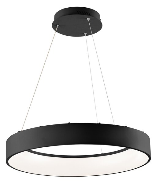 Luce Ambiente Design LED viseća svjetiljka Noah, crna, Ø 60 cm, metalna, CCT, Crno, Dnevni boravak/blagovaonica