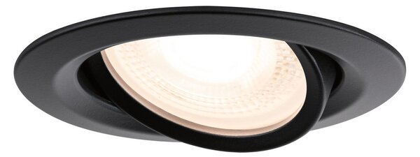 Paulmann Nova Plus ugradna svjetiljka, crna, Ø 9 cm, GU5.3/GU10, IP65, prigušiva, Crno, kupaonica, Aluminij, Montaža na strop