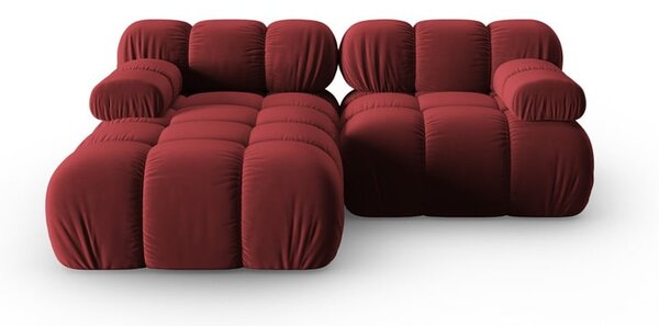 Crvena baršunasti sofa 191 cm Bellis – Micadoni Home