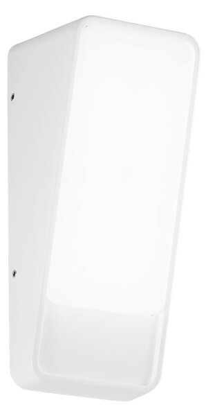 INTEC LED vanjska zidna svjetiljka Coupe, bijela, visina 20 cm, metalna, Bijela, Aluminij