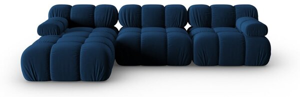 Plava baršunasti sofa 285 cm Bellis – Micadoni Home