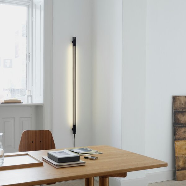 GEJST Ralent zidna svjetiljka, crna, visina 135 cm, G13 LED, Crno, Dnevni boravak/blagovaonica, Metal