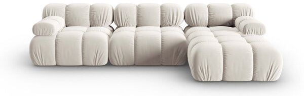 Bež baršunasti sofa 285 cm Bellis – Micadoni Home