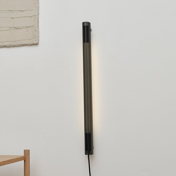 GEJST Rarent zidna svjetiljka s utikačem, crna, V. 70 cm, G13 LED, Crno, Dnevni boravak/blagovaonica, Metal