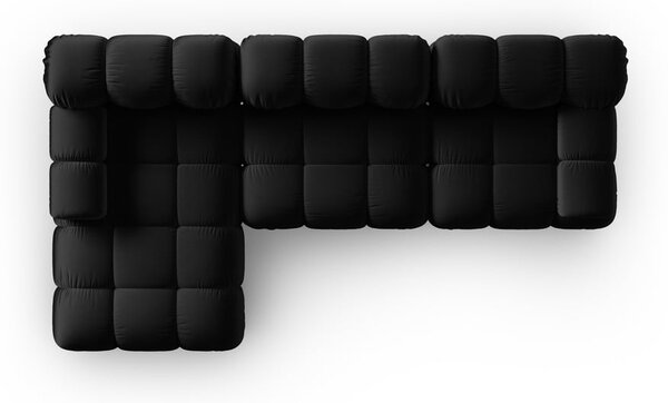 Crna baršunasta sofa 285 cm Bellis – Micadoni Home