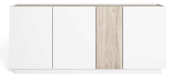 Bijela/u prirodnoj boji komoda u dekoru hrasta 180x78 cm Udine – Marckeric