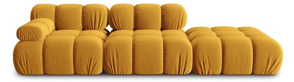 Žuta baršunasti sofa 282 cm Bellis – Micadoni Home