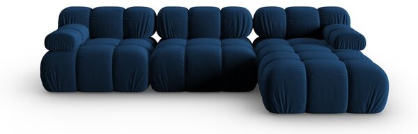 Plava baršunasti sofa 285 cm Bellis – Micadoni Home