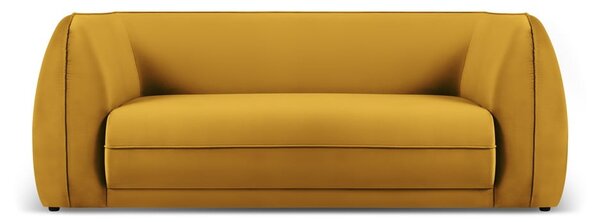 Žuta baršunasti sofa 190 cm Lando – Micadoni Home