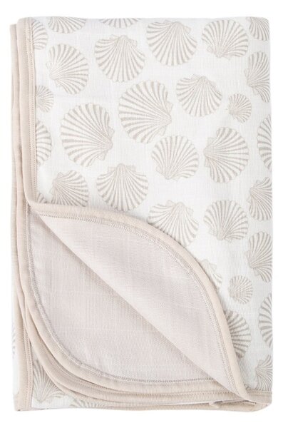 Bež pamučna deka za bebe 120x120 cm Seashell – Mijolnir