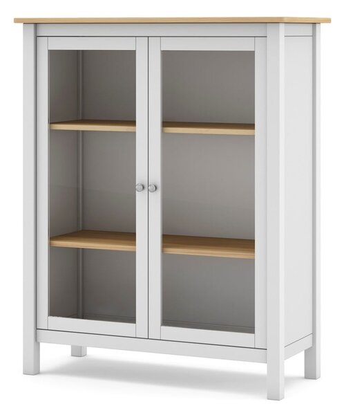 Bijela/natur vitrina od borovine 90x110 cm Misti - Marckeric