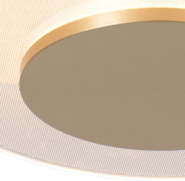 Steinhauer Lido LED stropna svjetiljka, zlatne boje, Ø 28 cm, prigušiva, Zlato / mjed, Dnevni boravak/blagovaonica, Metal