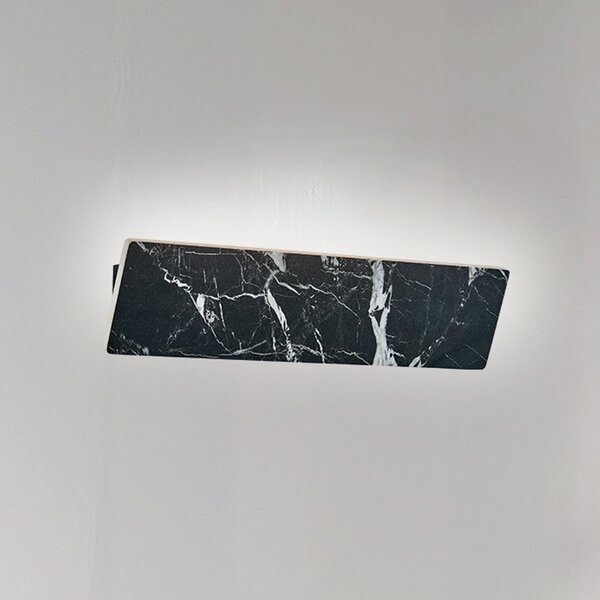 Viokef LED zidna lampa Selena, širine 40 cm, crna, umjetni kamen, Crno, Dnevni boravak/blagovaonica, Plastika