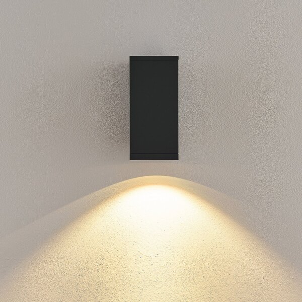 Deko-Light ShoreLine Pro Square LED vanjska zidna svjetiljka, tamno siva, 830/840, prigušiva, Crno, Aluminij