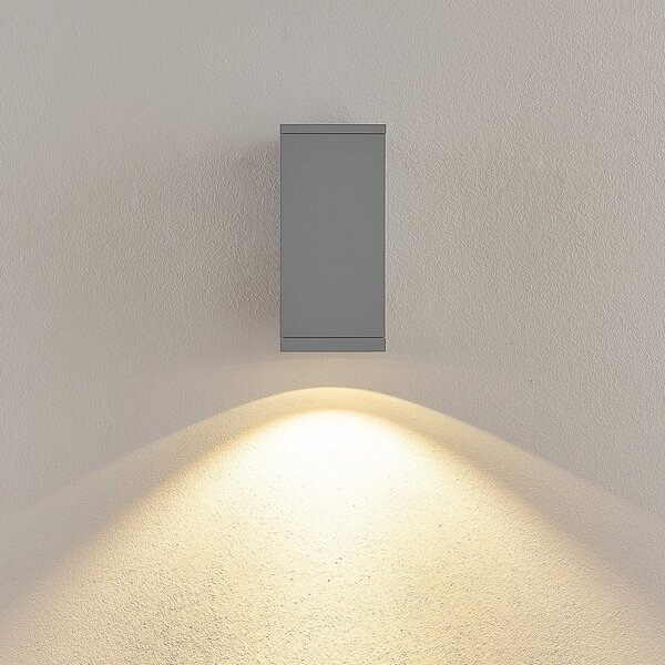 Deko-Light ShoreLine Pro Square LED vanjska zidna svjetiljka, svijetlosiva, 830/840, prigušiva, Sivo, Aluminij