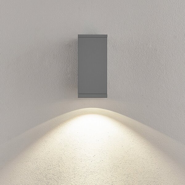 Deko-Light ShoreLine Pro Square LED vanjska zidna svjetiljka, svijetlosiva, 830/840, prigušiva, Sivo, Aluminij