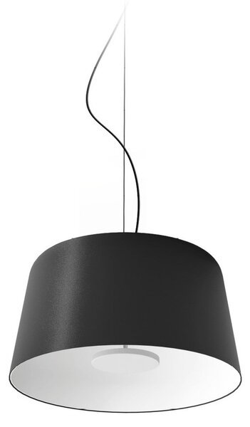 Linea Light LED viseća svjetiljka Delfi_P, crna, Ø 45 cm, metalna, prigušiva, Crno, Dnevni boravak/blagovaonica, Aluminij