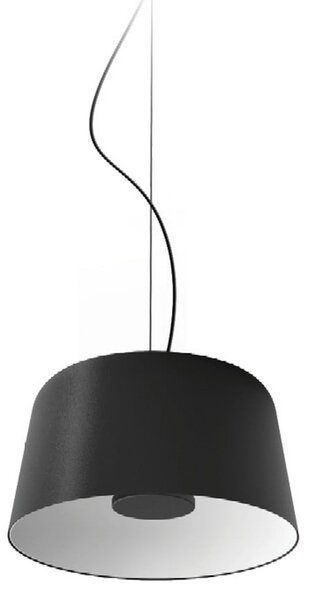 Linea Light LED viseća svjetiljka Delfi_P, crna, Ø 35 cm, metalna, prigušiva, Crno, Dnevni boravak/blagovaonica, Aluminij