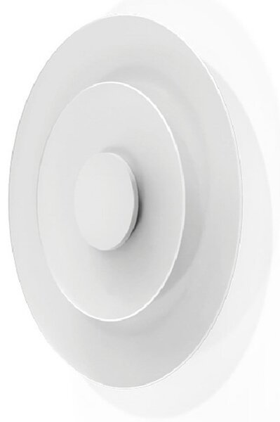 Linea Light LED zidna svjetiljka Joint_W, okrugla, Ø 55 cm, bijela, metalna, prigušiva, Bijela, Dnevni boravak/blagovaonica, Metal