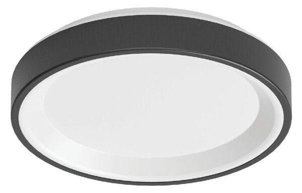 Linea Light LED zidna svjetiljka Iside, crna, metalna, Ø 35 cm, IP40, prigušiva, Crno, Dnevni boravak/blagovaonica, Metal
