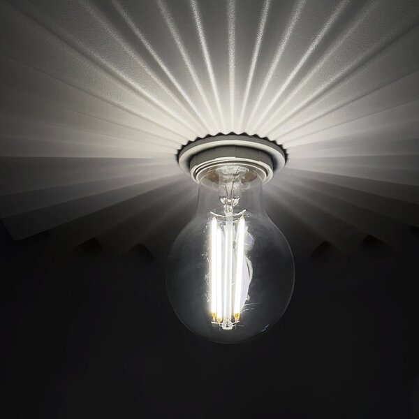 Linea Light Doge_P viseća svjetiljka, bijela, metalna, Ø 39 cm, E27, prigušiva, Bijela, Dnevni boravak/blagovaonica, Aluminij