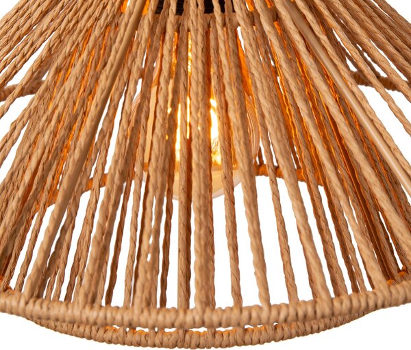 Lucide Viseća lampa Tasman, duljina 61 cm, prirodna boja, papir, 3 žarulje., prigušiva, Bež, Dnevni boravak/blagovaonica, Papirnati karton