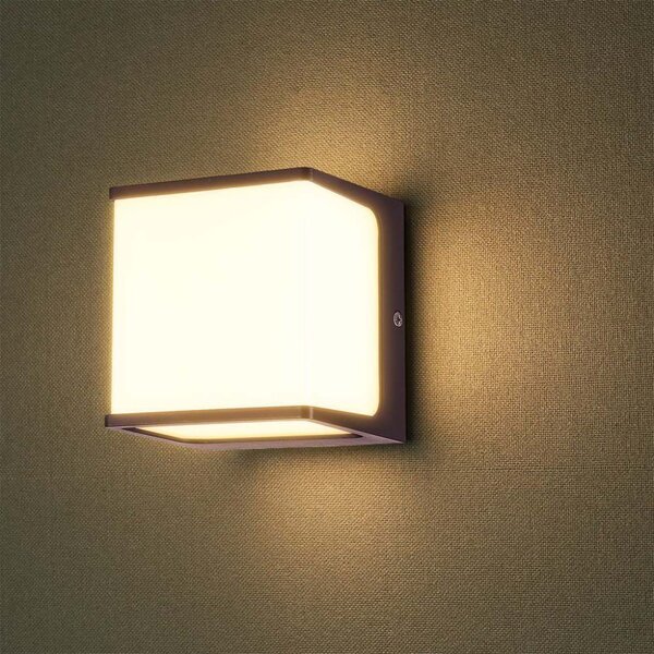 Zidna lampa 8W 3000K - IP65 smeđa