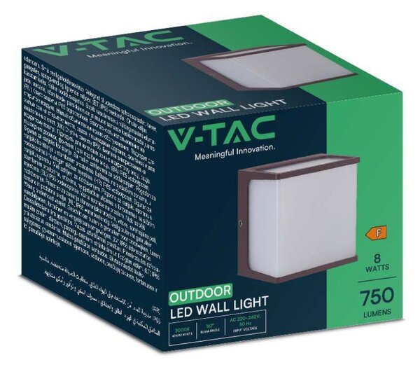 Zidna lampa 8W 3000K - IP65 smeđa